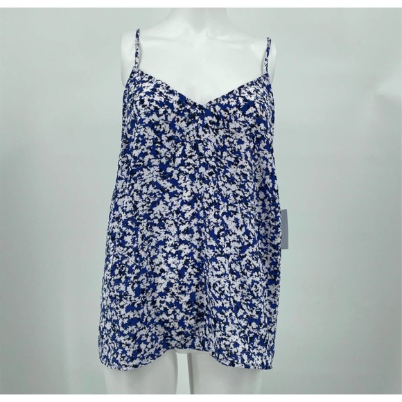 Halogen Tops - Halogen Top Tank Floral Blue Women's Sz XL NEW NWT N148